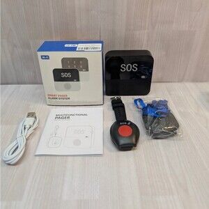 WiFi Smart Pager Alarm System SOS Call Button Wristband Elderly Patient Care